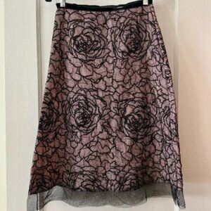 Anthropologie | Weston Wear Rose Tulle Overlay Skirt